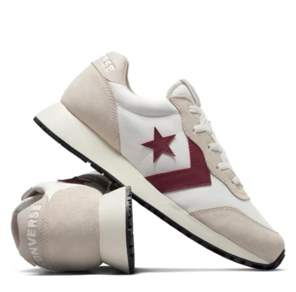 Converse Omega Unisex Men’s 9 Women’s 10.5 Red Beige Trainer Sneakers